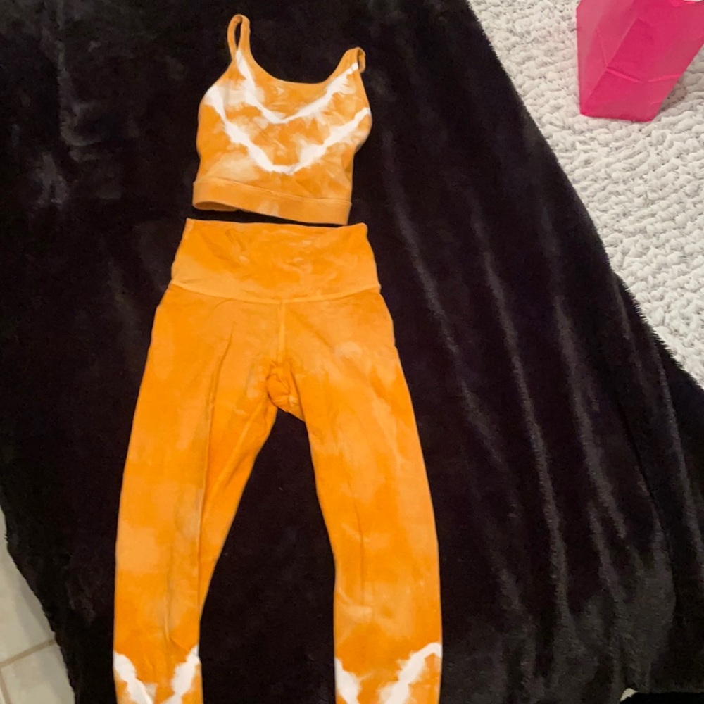 Orange tie-die set from Electric and Rose